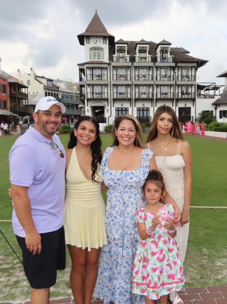 Mike and Vanessa Mendiola with their family, owners of PVB Everglow